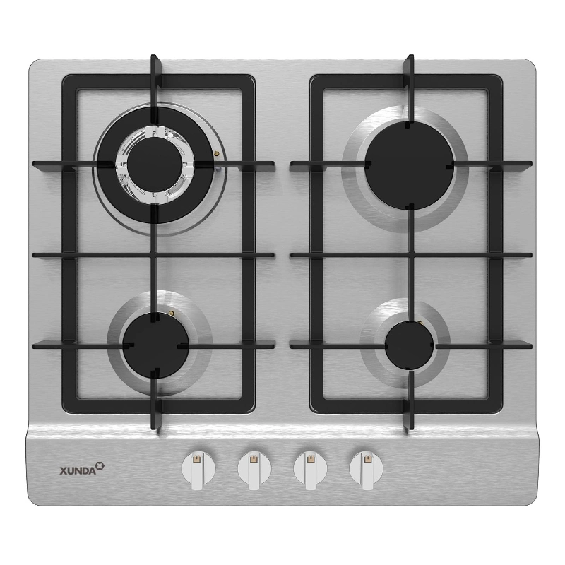 Xunda Built in Gas Hob Sabaf Style Lotus Flame 4 Burners Gas Hob Stainless Steel Gas Hob